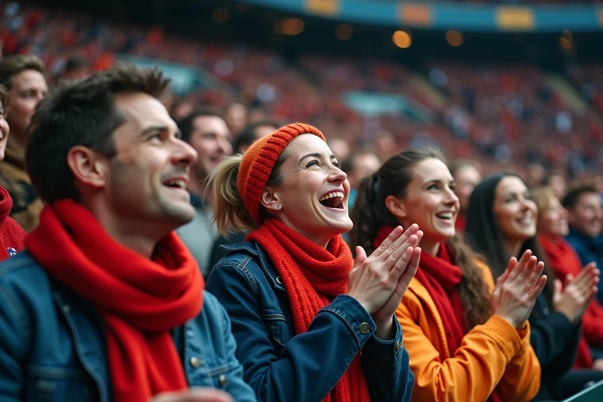 Supporters enthousiastes dans un stade lors d'un grand événement sportif à ne pas manquer cette saison
